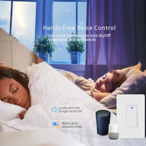 Zigbee Smart Light Switch, No Neutral Wire, Works with Alexa & Google Home W253921