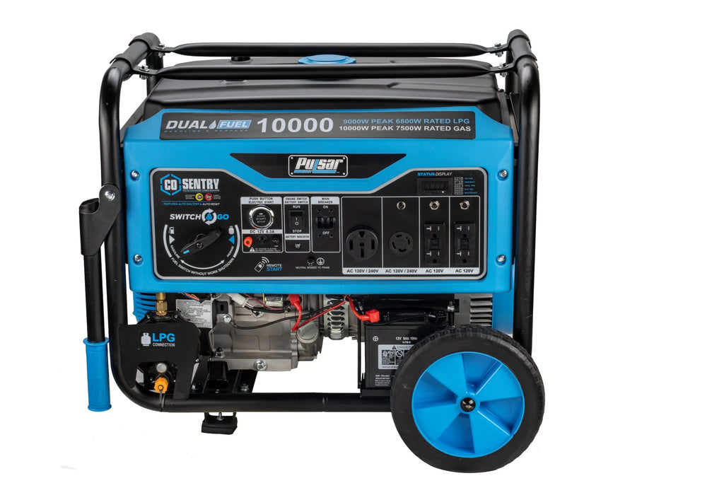Pulsar 10,000 Watt Dual Fuel Portable Generator with Remote Start O822
