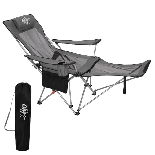 #WEJOY 2-in-1 Reclining Camping Chair with Footrest for Adults B28363