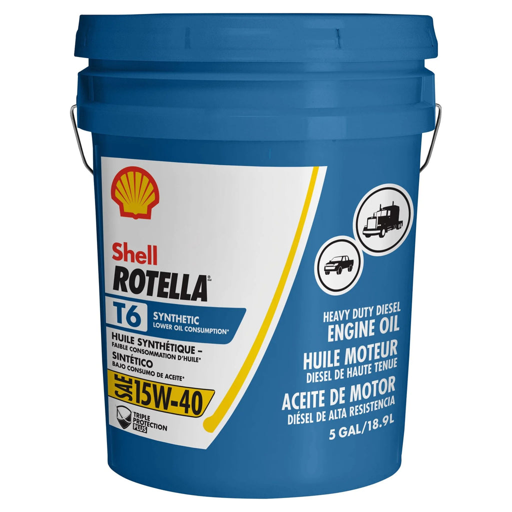 Shell Rotella T6 Full Synthetic 15W-40 Diesel Engine Oil 5 Gallon H90171