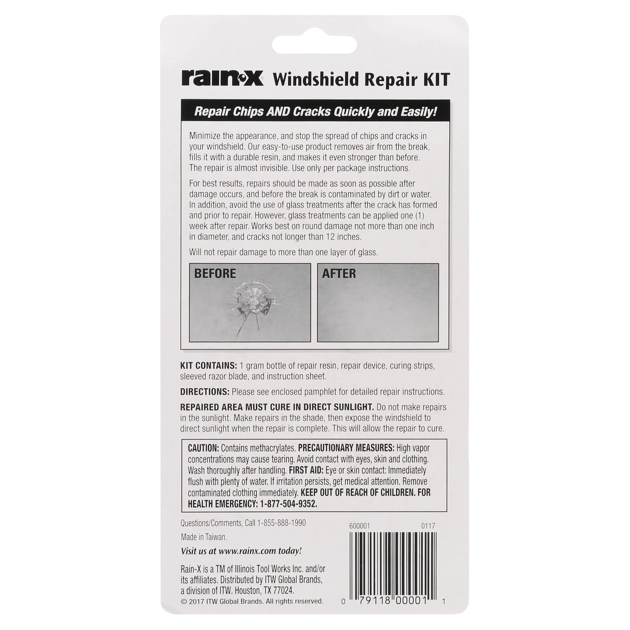 Rain-x Windshield Repair Kit for Chips and Cracks O4860