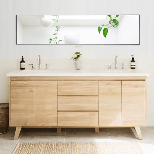 Sweetcrispy 64"x21" Arched Full Length Mirror, Standing or Leaning, Gold U4556
