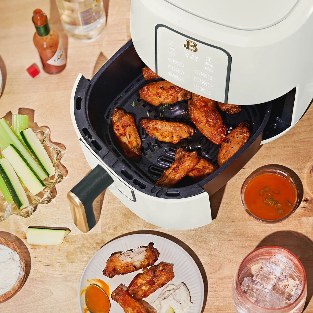 Beautiful 3 Qt Air Fryer with TurboCrisp Technology, White Icing by Drew Barrymore Q720518