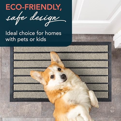 ubdyo Extra Durable Door Mat Non-Slip Outdoor Entrance 30" x 17" Bright Brown W5648