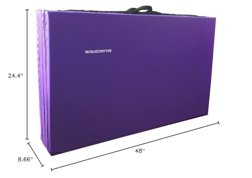 Folding Exercise Gymnastics Mat 2" Thick with Carrying Handles F717