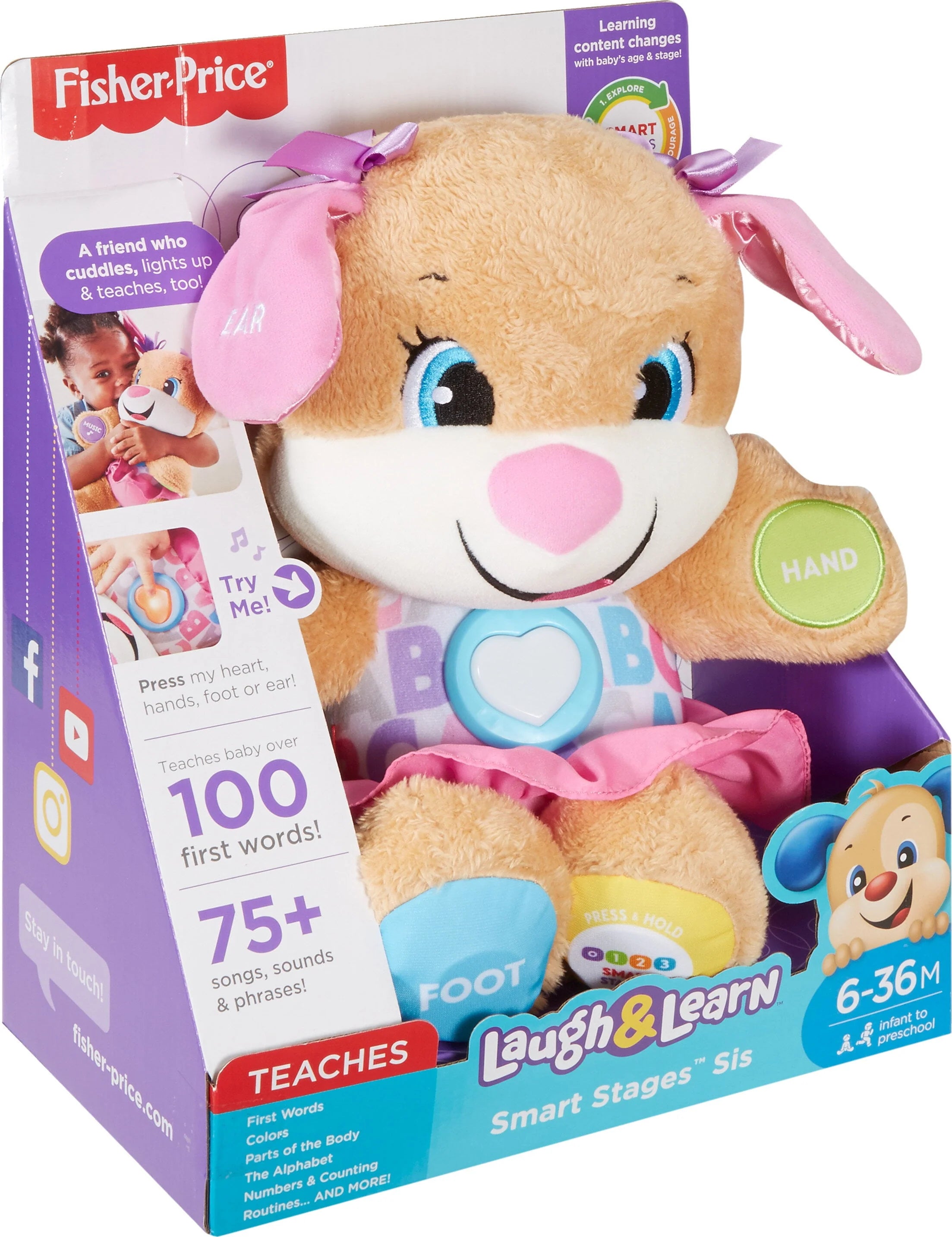 Fisher-Price Laugh & Learn Smart Stages Puppy Plush Toy Q87735