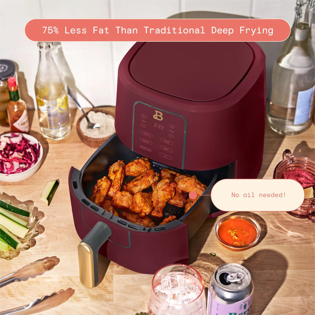 Beautiful 3 Qt Air Fryer with TurboCrisp Technology, White Icing by Drew Barrymore Q37808