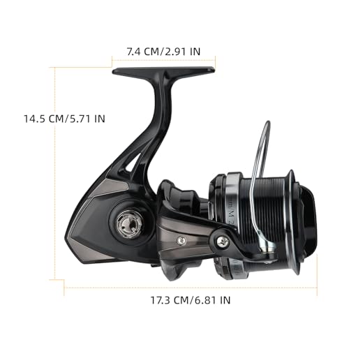 HAUT TON Big Game Surf Spinning Fishing Reel, 20KG Drag, Saltwater Q695155