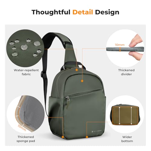 K&F Concept Camera Sling Bag Small Crossbody Shoulder Backpack for DSLR/Mirrorless U627