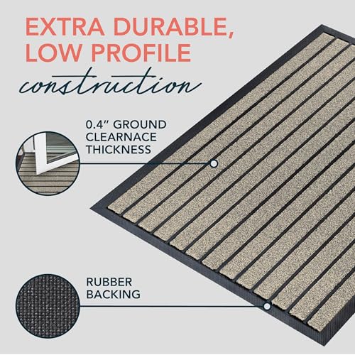 ubdyo Extra Durable Door Mat Non-Slip Outdoor Entrance 30" x 17" Bright Brown W5648