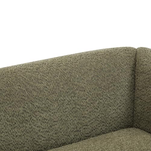 Christopher Knight Home Almab 82" Boucle 3-Seater Sofa, Wood Frame, Caramel Brown L227