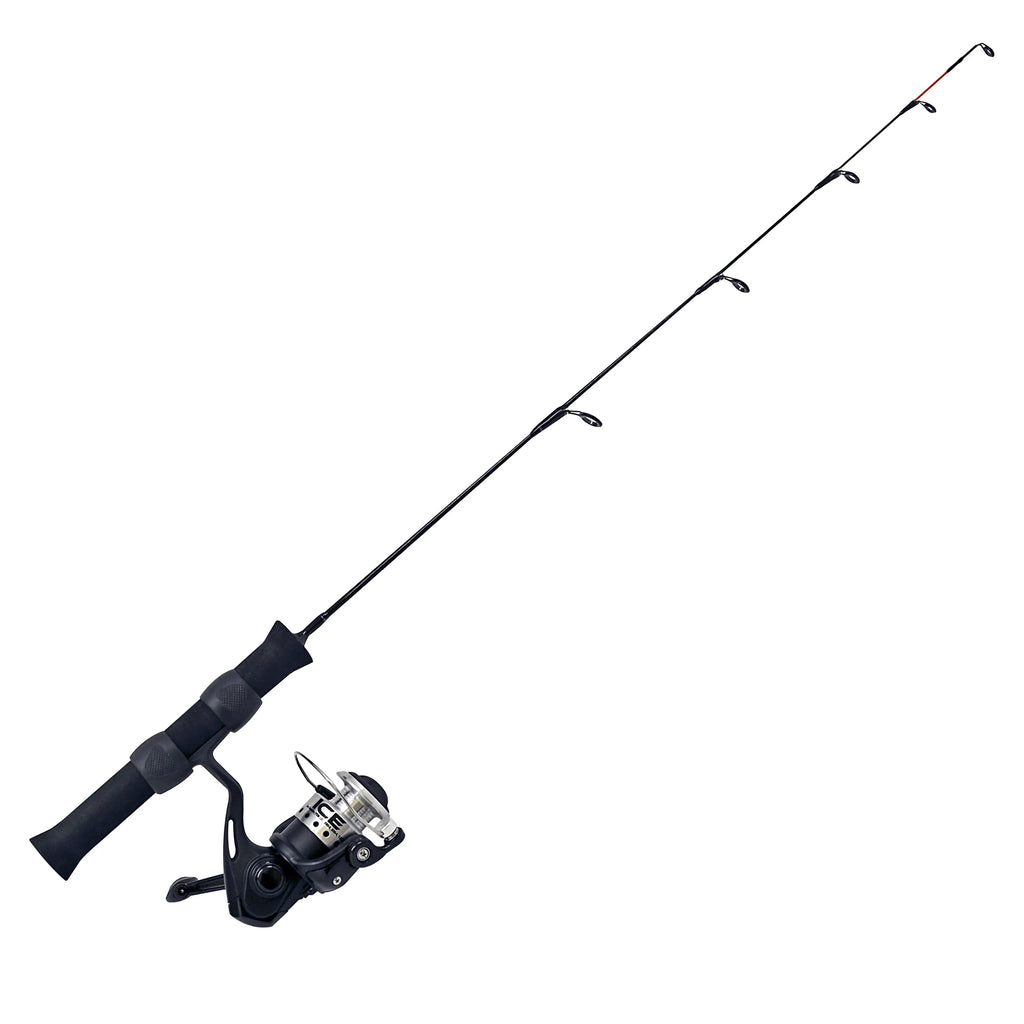 Quantum Ice Spinning Reel and Ice Fishing Rod Combo, Solid Carbon Rod, Lightweight Graphite Ice Fishing Reel with Aluminum Spool