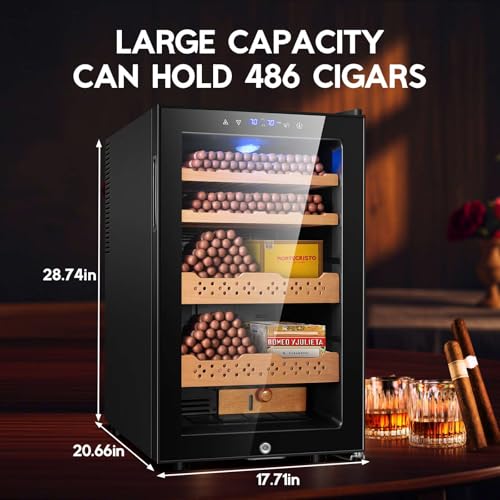 Tylza 35L Cigar Humidor Cabinet with Humidity & Temperature Control X6960