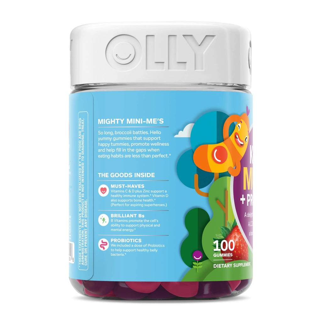 OLLY Kids Multivitamin + Probiotic Gummy, Berry, 100 Ct C887776