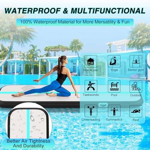 Inflatable Gymnastics Tumbling Mat with Electric Pump W352941
