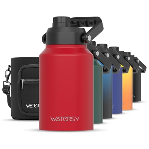 128oz Insulated Stainless Steel Water Bottle with Handle, Black W803