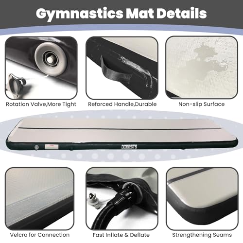 DOBESTS Inflatable Gymnastics Tumbling Mat with Pump G20525