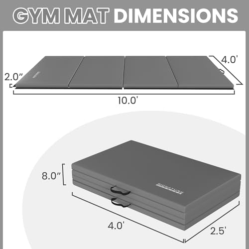 Folding Exercise Gymnastics Mat 2" Thick with Carrying Handles F717