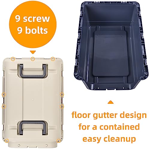 Plastic Dog Crate with Rolling Wheels, Airline Approved, Medium S135464