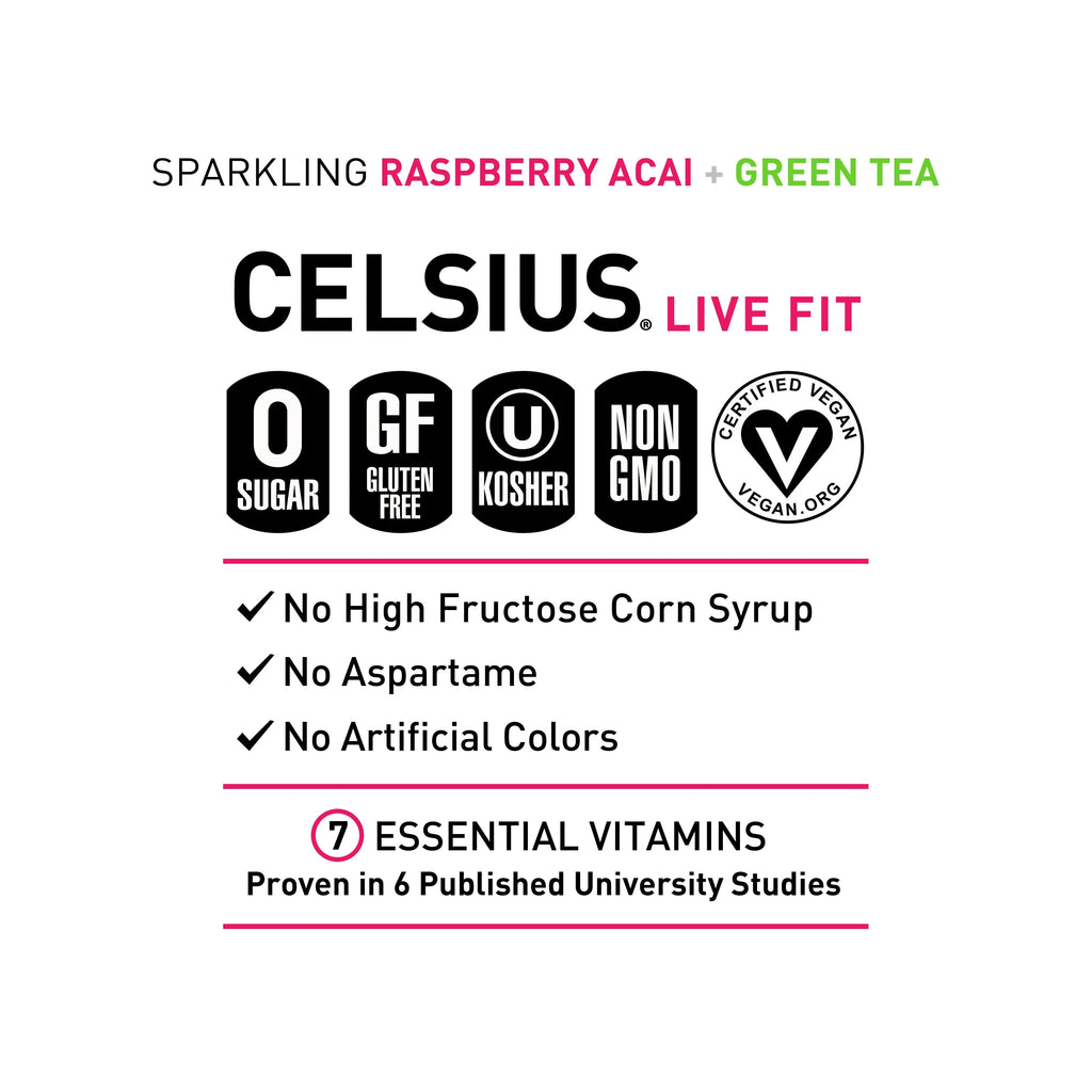 CELSIUS Sparkling Space Variety Pack, Functional Energy Drink, 12 fl oz, 12-Pack T823
