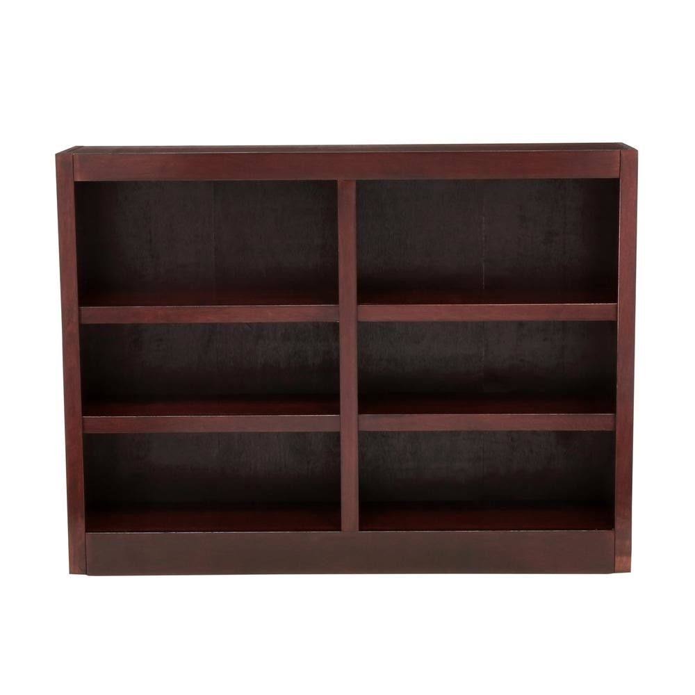 Concepts in Wood Double Wide Bookcase 6 Shelves Cherry M13472