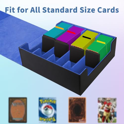 Trading Card Storage Box 4-Row Holder for MTG, Pokemon, YUGIOH S705