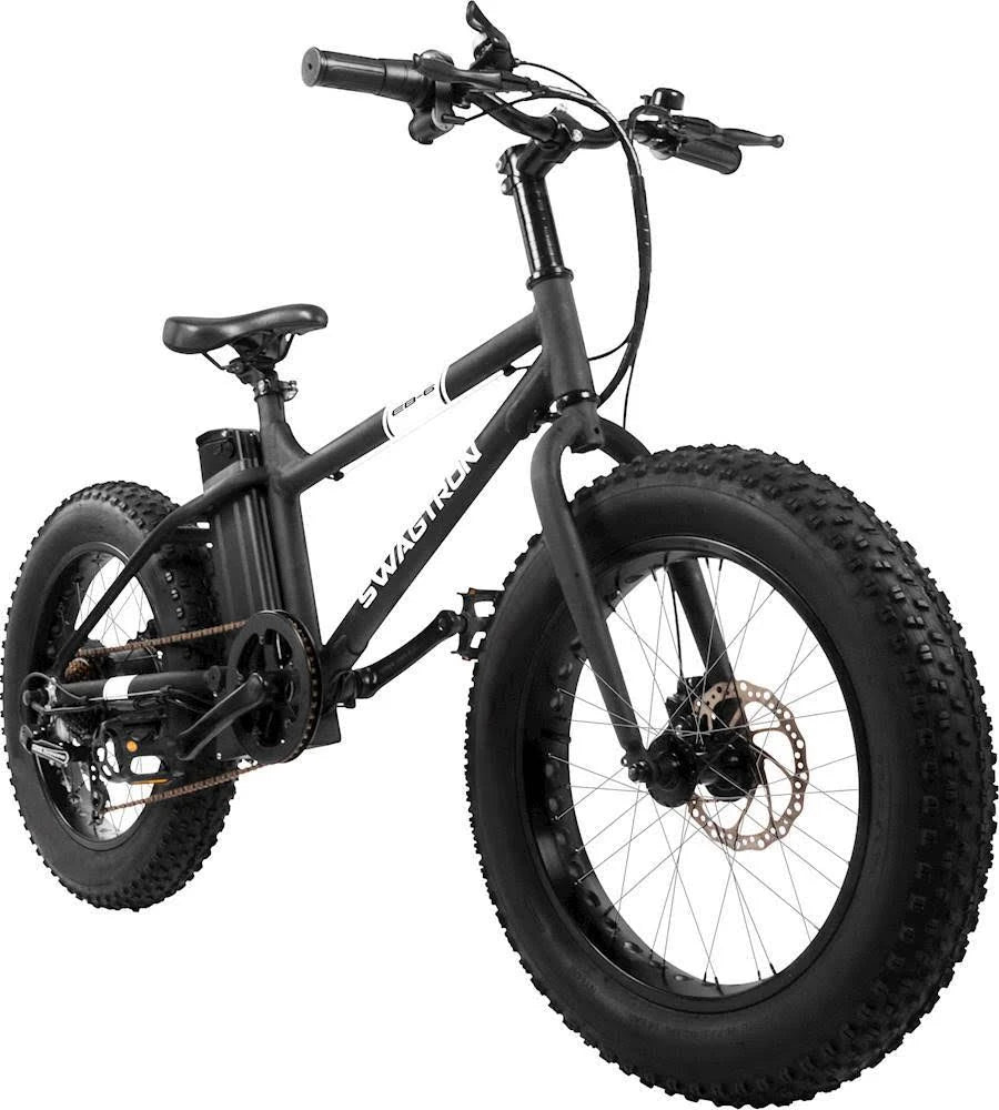 Swagtron SwagCycle EB-6 Electric Bike - 7 Speed - Black - Megean