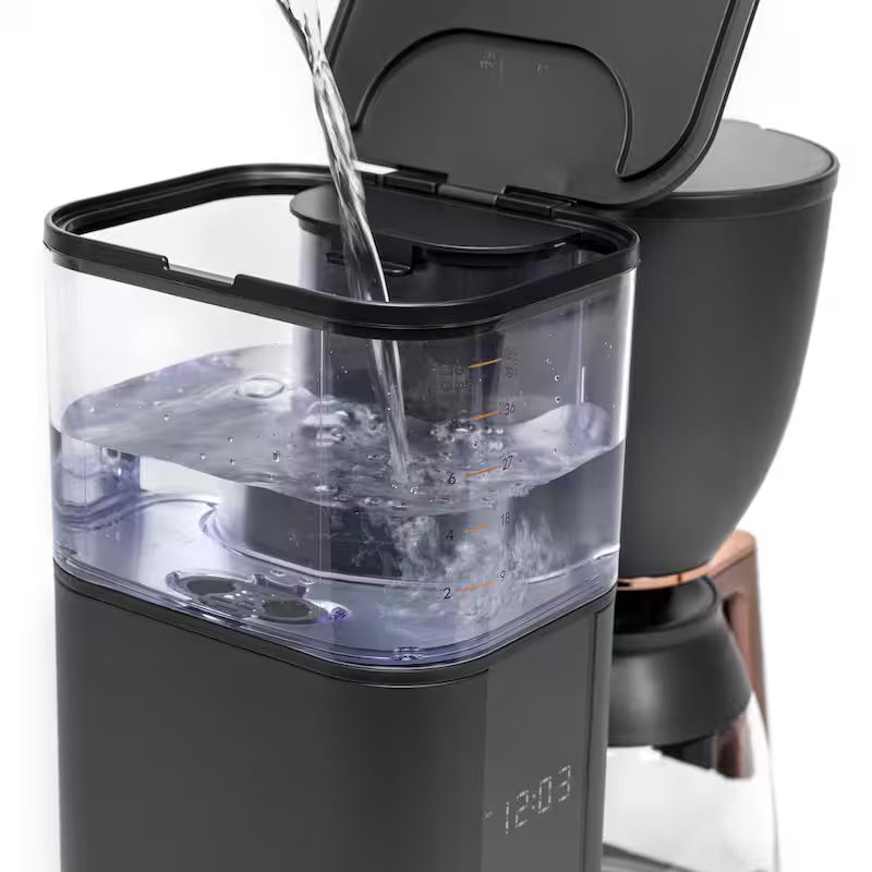 Matte Black 10-Cup Drip Coffee Maker with Glass Carafe L989269