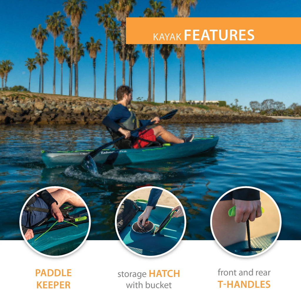 Lifetime Tahoma Pro 123 inch Sit-on-Top Kayak, Aurora Fusion V925304
