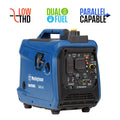 Westinghouse 2550 Peak Watt Dual Fuel Portable Inverter Generator, Gas or Propane with CO Sensor