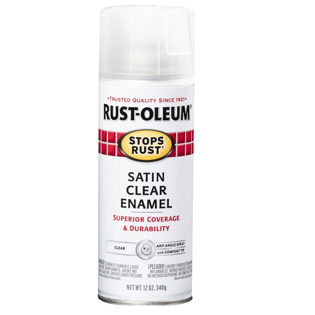 Rust-Oleum Stops Rust Satin Protective Enamel Spray Paint 285092, 12 oz Y531