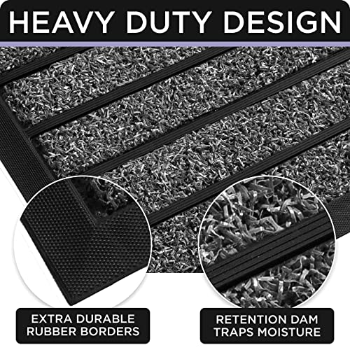 ubdyo Extra Durable Door Mat Non-Slip Outdoor Entrance 30" x 17" Bright Brown W5648