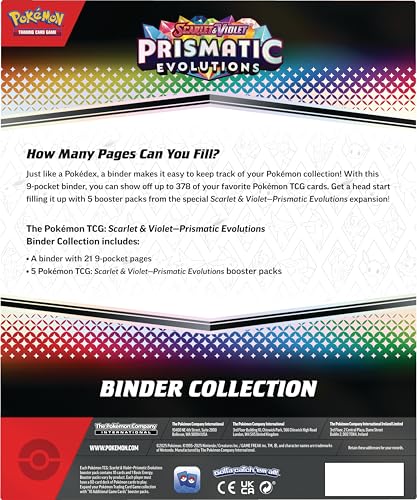 Pokemon TCG Scarlet & Violet Prismatic Evolutions Binder Collection V95101