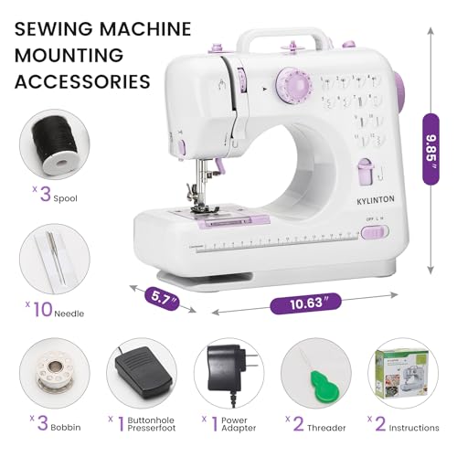 Mini Sewing Machine for Beginners with 12 Built-in Stitches I7172