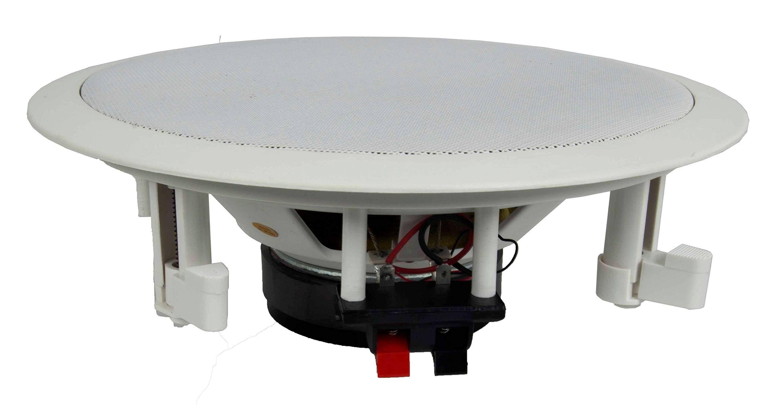 Pyle Pdic81rd 8x22 1000W Round Wall and Ceiling Speakers 2 Pair F161