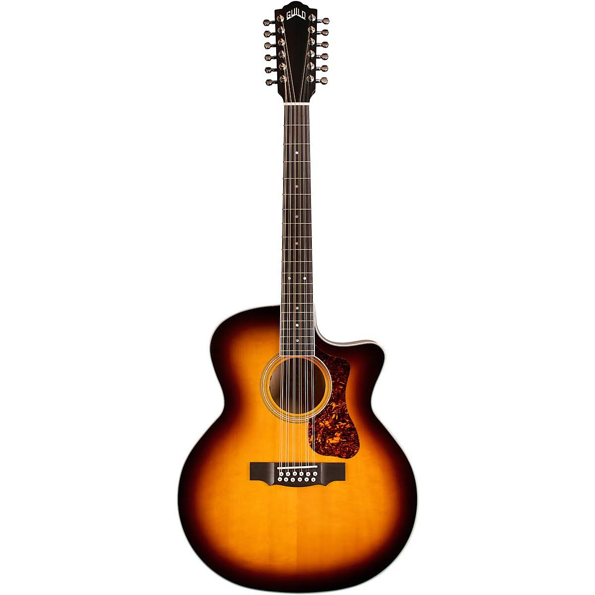 Guild F-2512CE Deluxe 12-String Acoustic-Electric Guitar, Antique Burst G5633