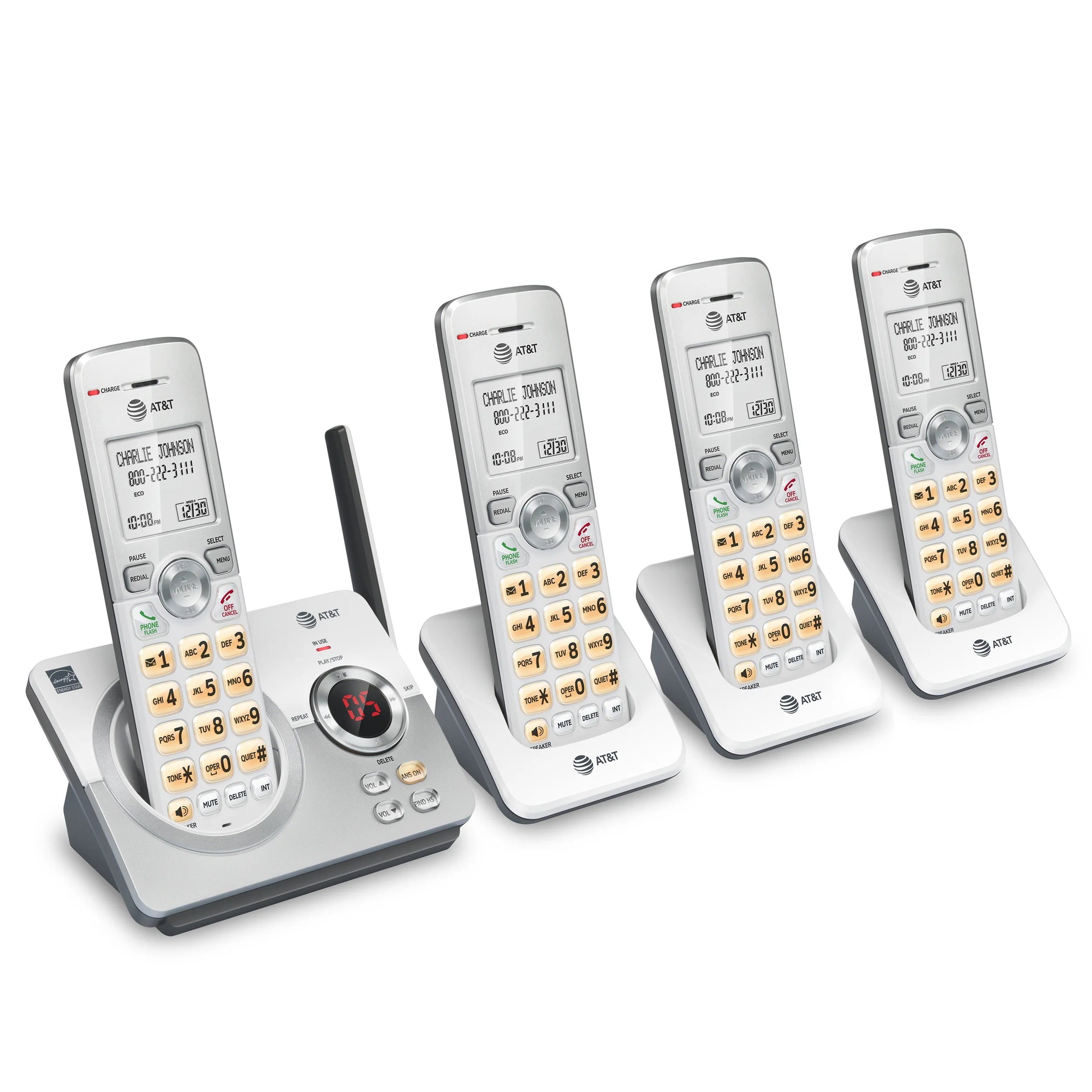 AT&T 4-Handset Cordless Phone with Answering System and Call Block, EL52429 I332155