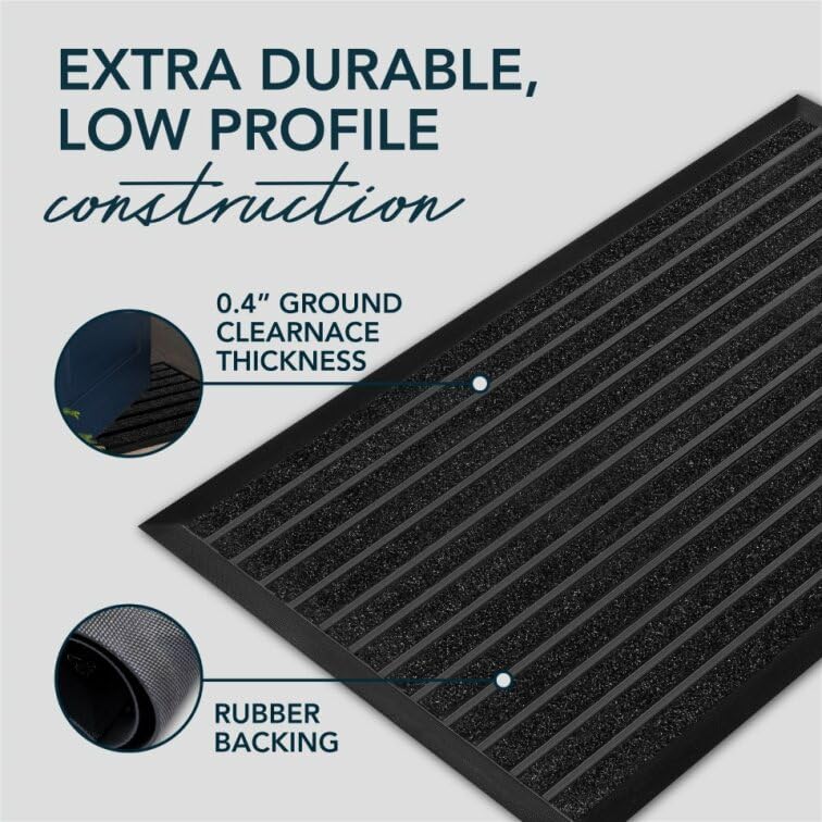 ubdyo Extra Durable Door Mat Non-Slip Outdoor Entrance 30" x 17" Bright Brown W5648