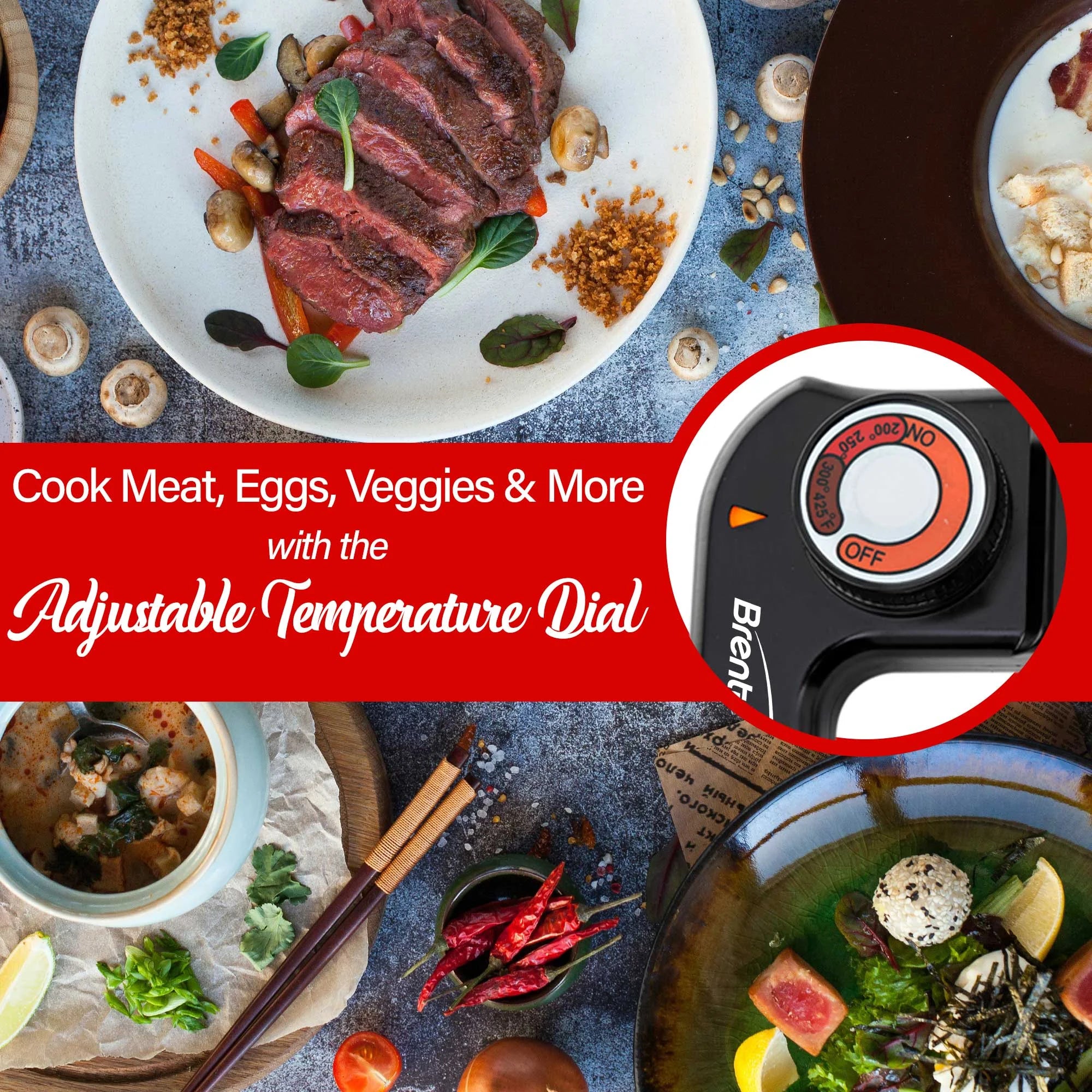 Brentwood 16" Electric Skillet with Glass Lid, Non-Stick Y166