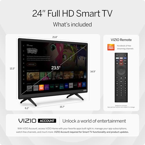 VIZIO 24-inch D-Series Full HD 1080p Smart TV with AirPlay & Chromecast, 2022 Model A794