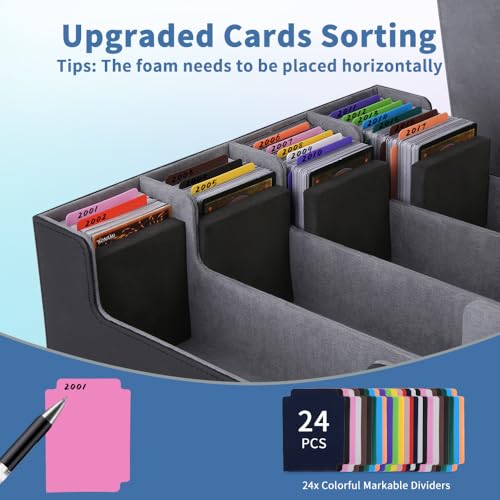 Trading Card Storage Box 4-Row Holder for MTG, Pokemon, YUGIOH S705