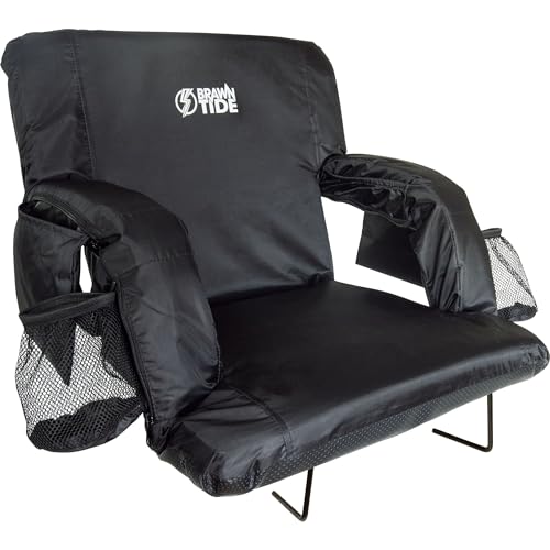 BRAWNTIDE Stadium Seat with Back Support, Cushion, Cup Holders J7745