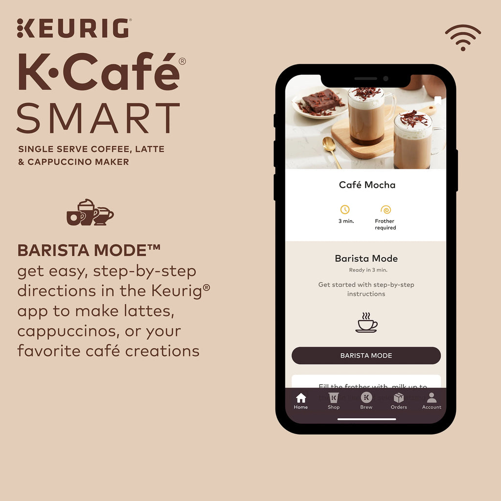 Keurig K-Cafe SMART Single Serve Coffee, Latte & Cappuccino Maker, Black H711