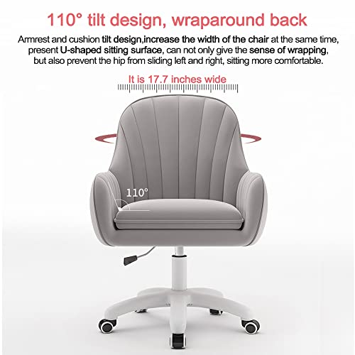 Mid-Back Upholstered Swivel Task Chair for Home Office N37900