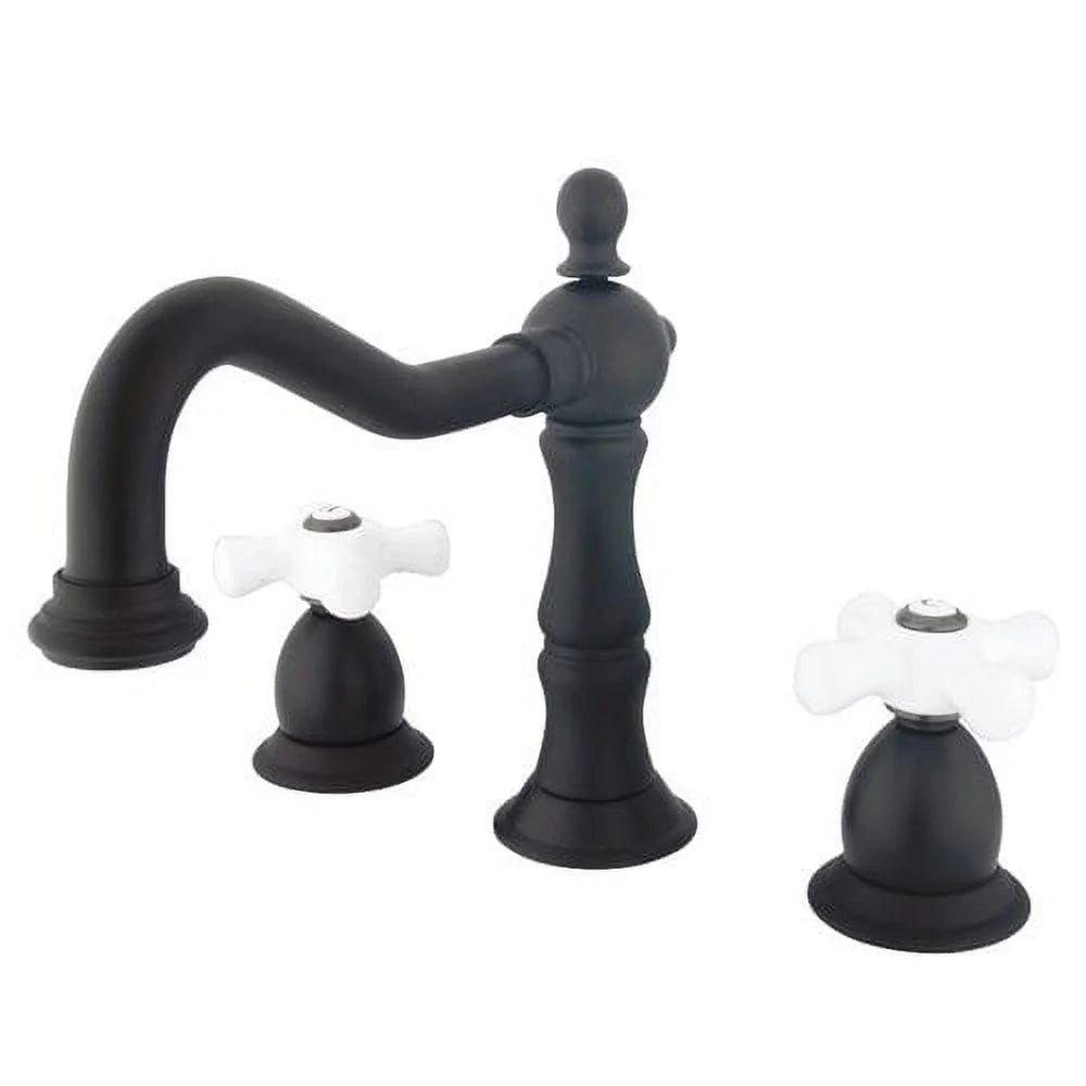 Baltimore Widespread Bathroom Faucet with Porcelain Cross Handles, Chrome Z540