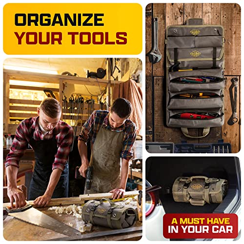 Ryker Roll Up Tool Bag Organizer with Detachable Pouches O5686