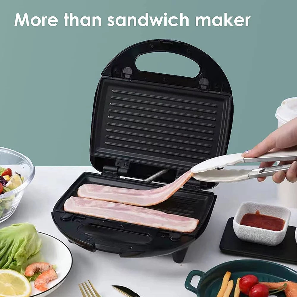 Stainless Steel Electric Breakfast Sandwich Waffle Maker O6844
