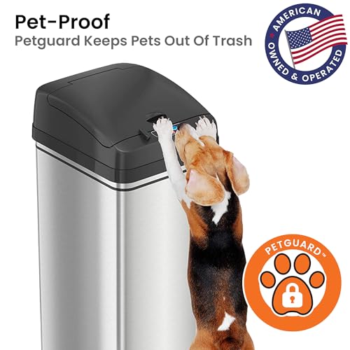iTouchless 13 Gallon Sensor Trash Can 2.0 Stainless Steel W51921