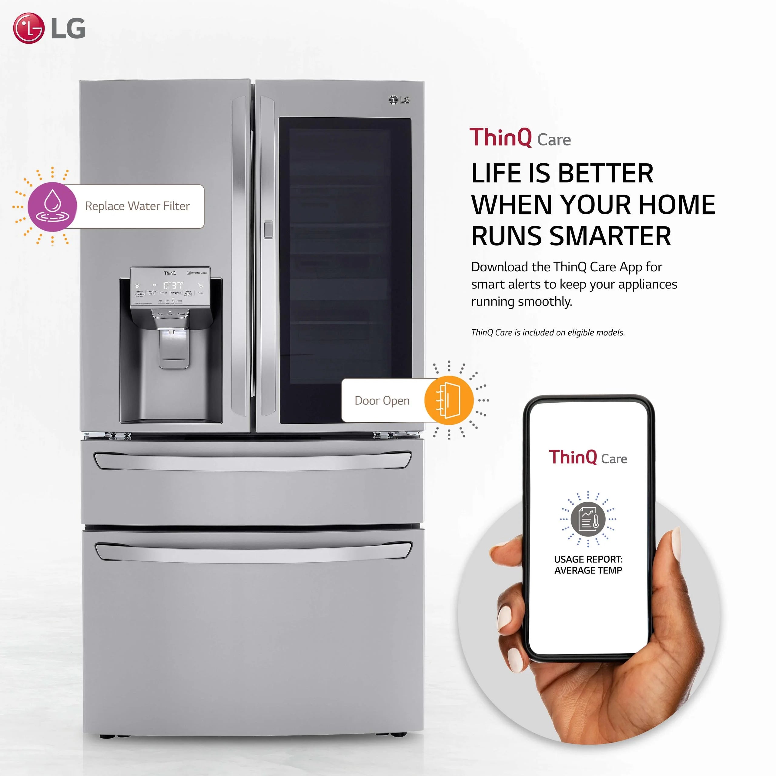 36 Inch Counter Depth Smart French Door Refrigerator with Craft Ice Y25686
