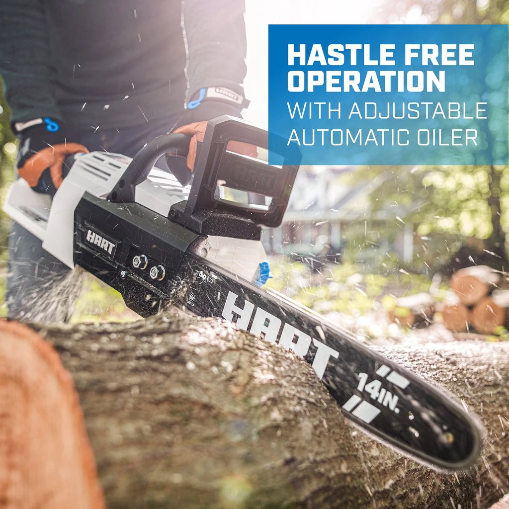 HART 40-Volt 14-inch Brushless Chainsaw Kit with 4.0Ah Battery S7085